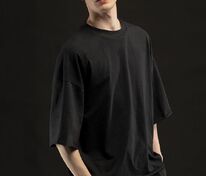 Футболка унисекс оверсайз T1, черная арт.15437.30