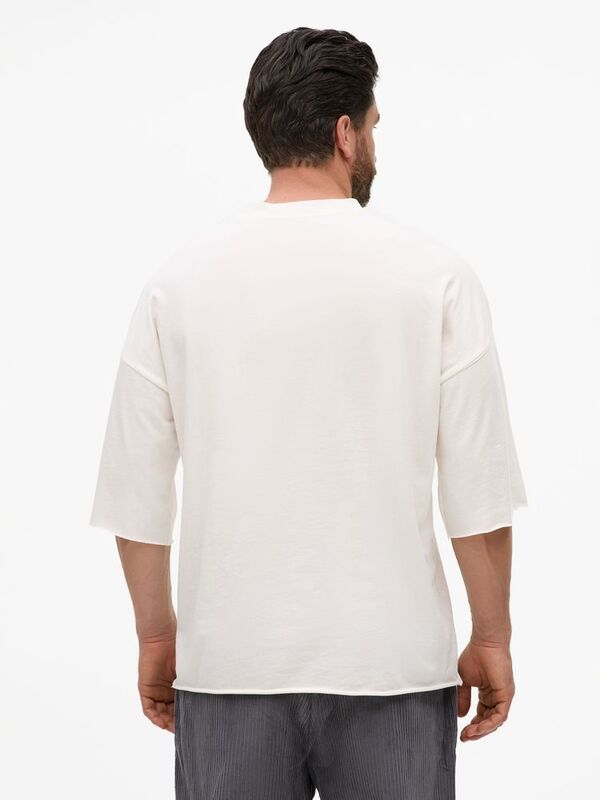 Футболка унисекс оверсайз T1, молочно-белая арт.15437.60