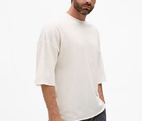 Футболка унисекс оверсайз T1, молочно-белая арт.15437.60