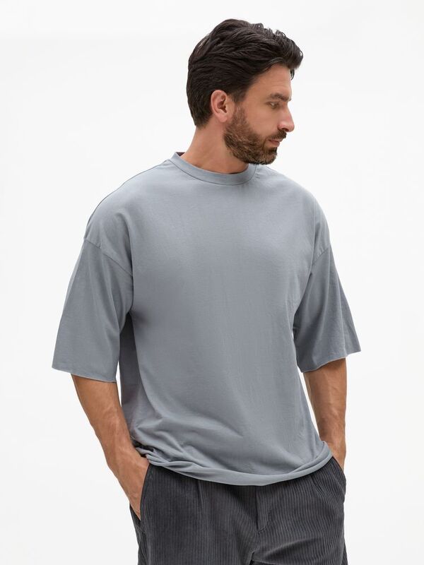 Футболка унисекс оверсайз T1, серая арт.15437.10