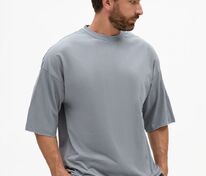 Футболка унисекс оверсайз T1, серая арт.15437.10