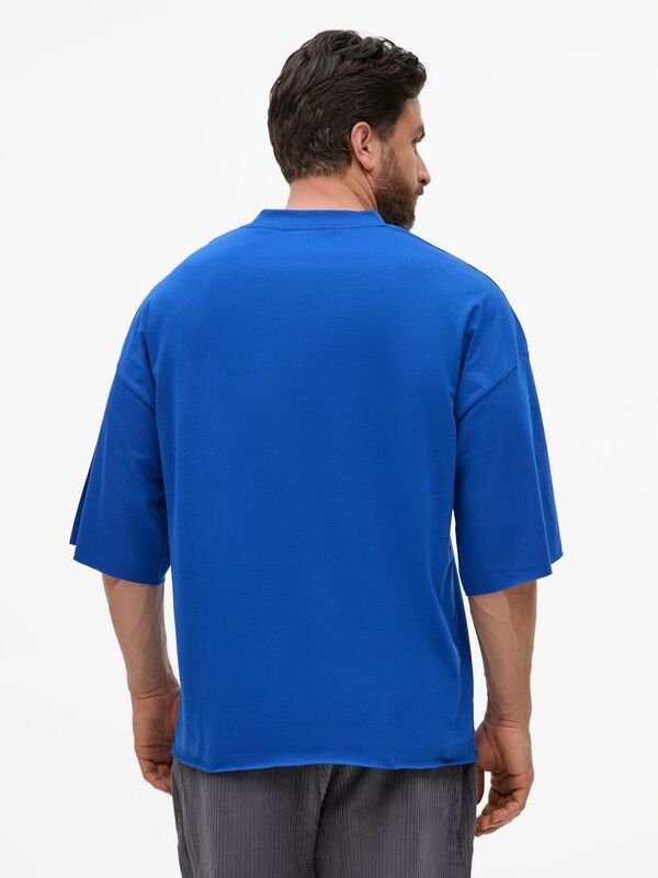 Футболка унисекс оверсайз T1, синяя арт.15437.40