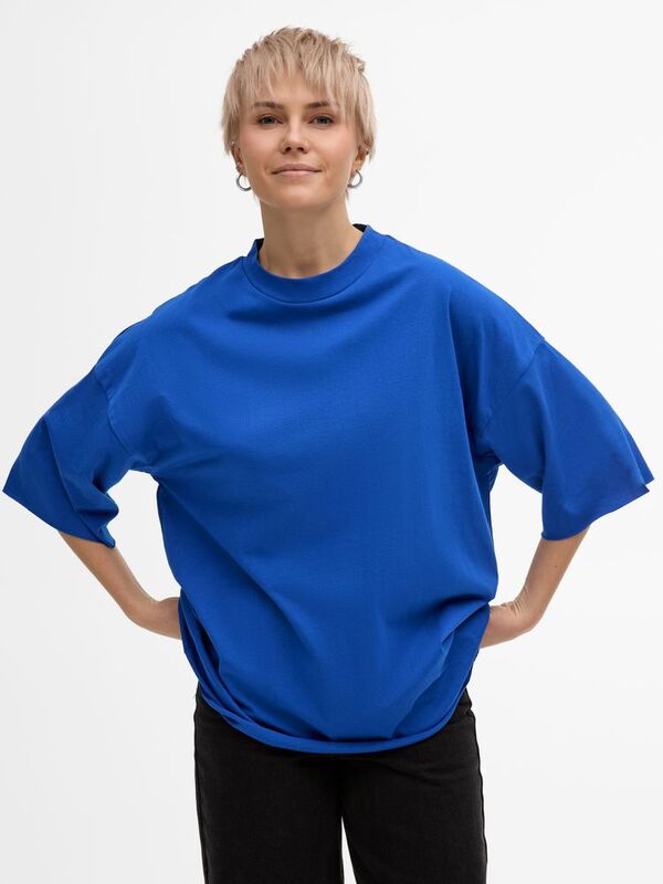 Футболка унисекс оверсайз T1, синяя арт.15437.40