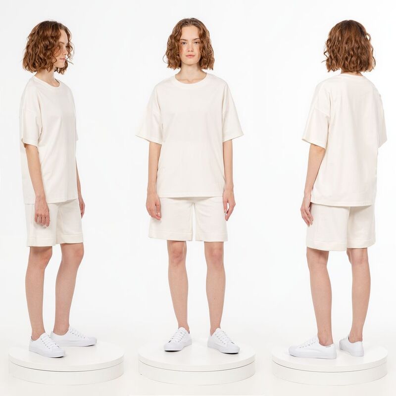 Футболка унисекс оверсайз T3, молочно-белая арт.15439.60