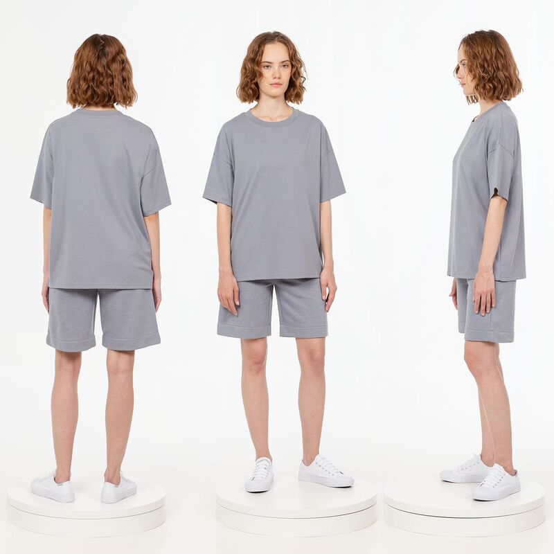 Футболка унисекс оверсайз T3, серая арт.15439.10