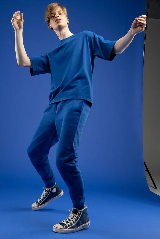 Футболка унисекс оверсайз T3, синяя арт.15439.40