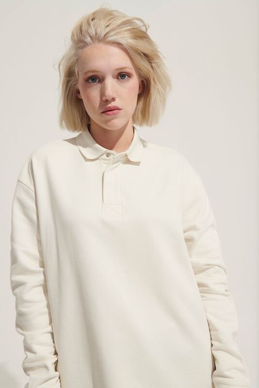 Рубашка поло оверсайз с длинным рукавом Heritage, темно-синяя арт.03990319