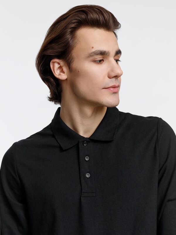 Рубашка поло с длинным рукавом Prime LSL, черная арт.03983312