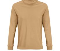 Футболка унисекс с длинным рукавом Pioneer LSL, бежевая арт.03982126