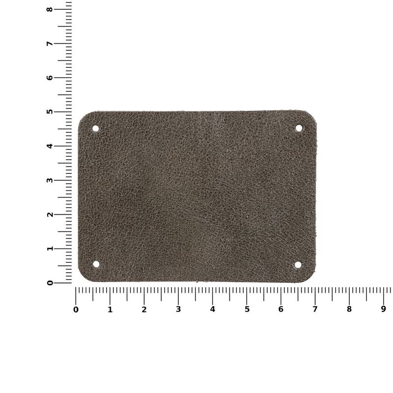 Лейбл кожаный Beta, XL, серый арт.13944.10