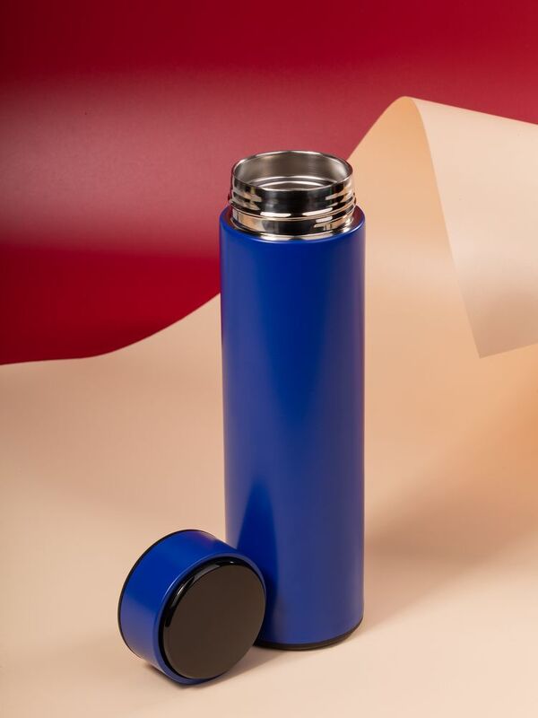 Смарт-бутылка с заменяемой батарейкой Long Therm, синяя арт.14314.40