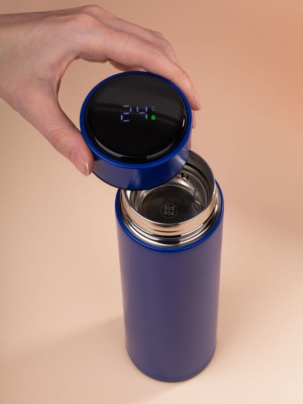 Смарт-бутылка с заменяемой батарейкой Long Therm, синяя арт.14314.40