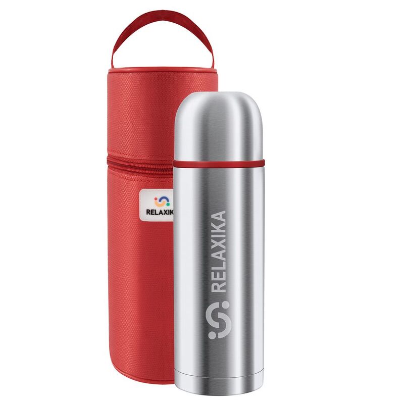 Термос Relaxika Duo 1000 в чехле, стальной арт.15349.10