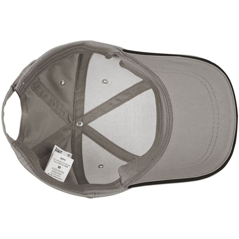 Бейсболка Canopy, серая с черным кантом арт.15149.11