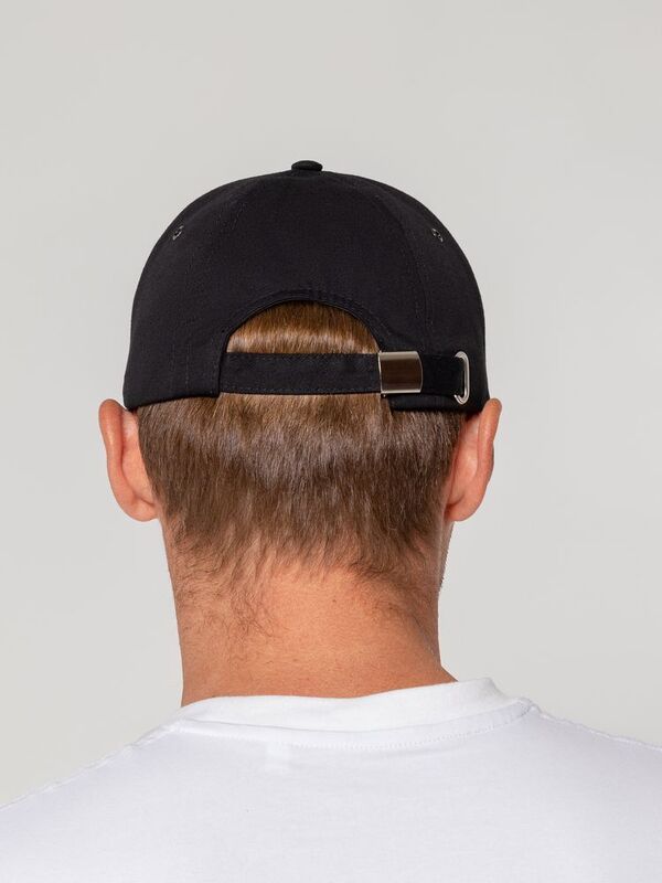 Бейсболка Canopy, черная с белым кантом арт.15149.30