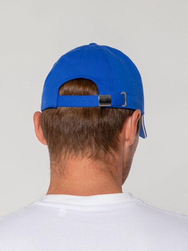 Бейсболка Canopy, ярко-синяя с белым кантом арт.15149.44