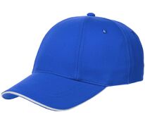 Бейсболка Canopy, ярко-синяя с белым кантом арт.15149.44