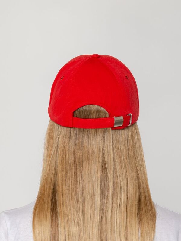 Бейсболка Canopy, красная с белым кантом арт.15149.50