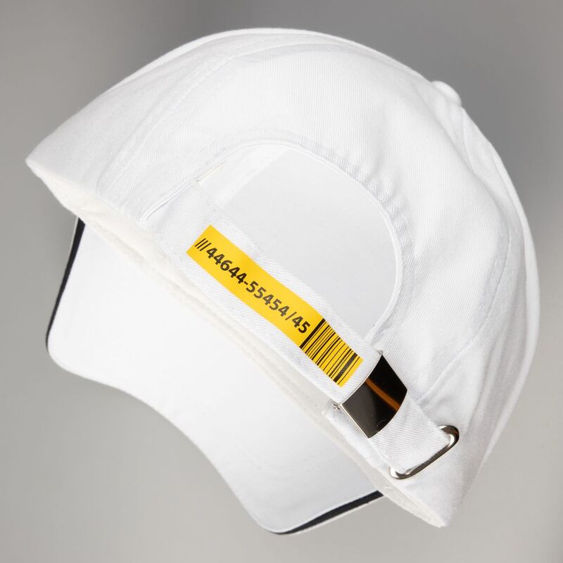 Бейсболка Canopy, белая с темно-синим кантом арт.15149.60