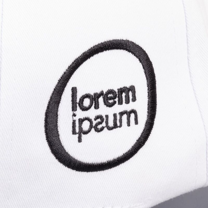 Бейсболка Canopy, белая с темно-синим кантом арт.15149.60