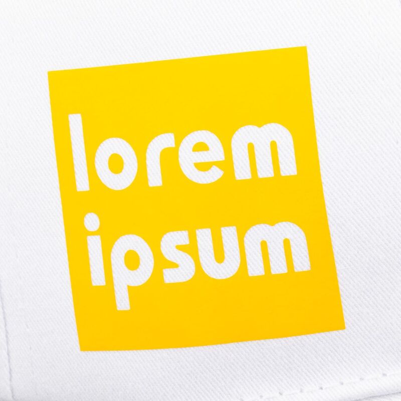 Бейсболка Canopy, белая с темно-синим кантом арт.15149.60