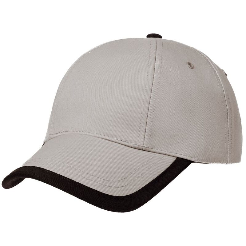 Бейсболка Honor, серая с черным кантом арт.15150.11