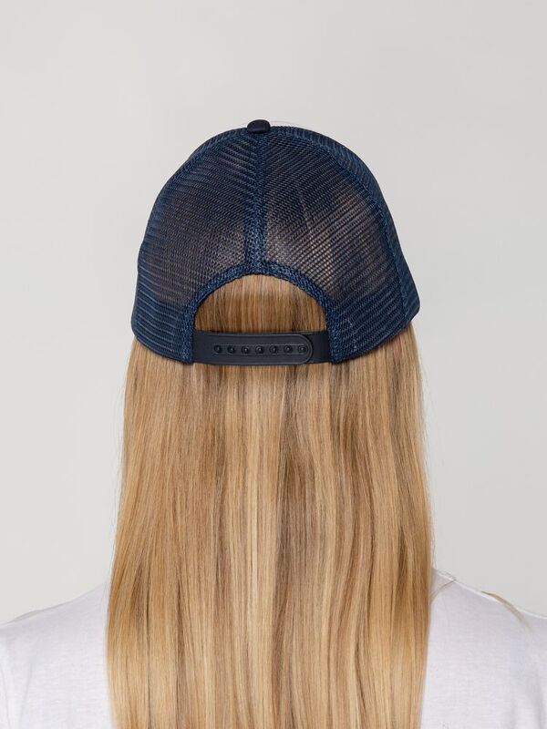 Бейсболка Sunbreaker, темно-синяя с белым арт.15151.46