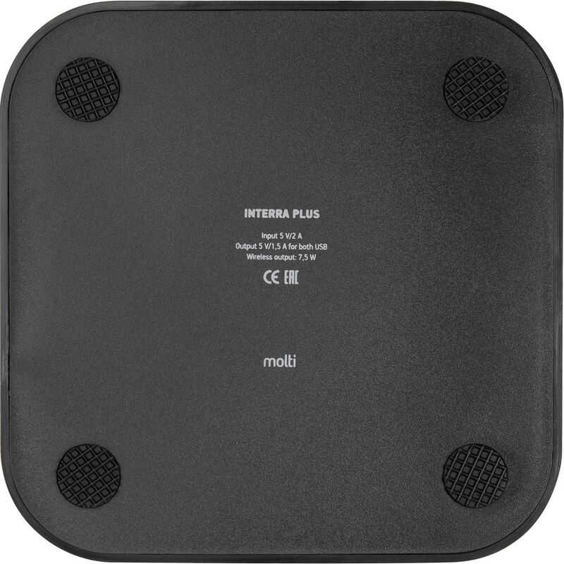 Беспроводное зарядное устройство Interra Plus, черное арт.24304.30
