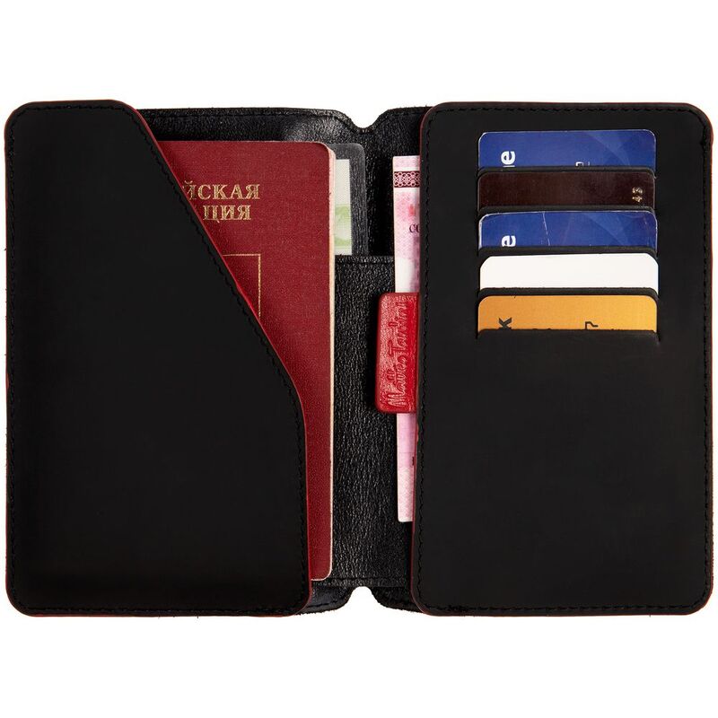 Автобумажник Arrival, черный с красным арт.16152.35