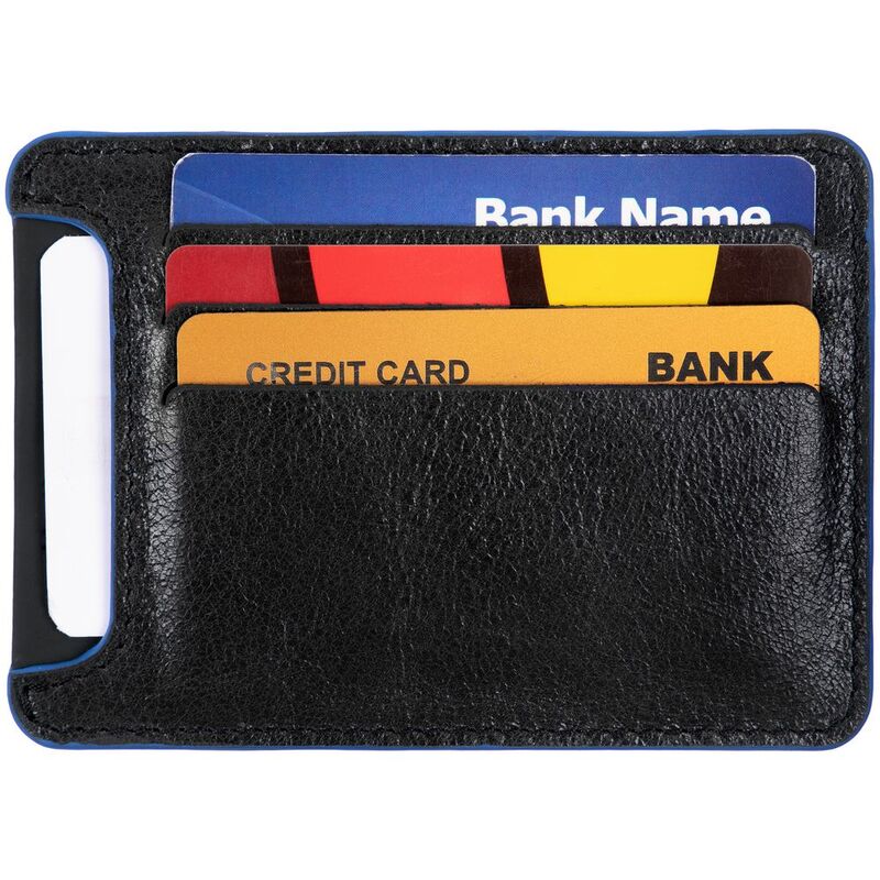 Чехол для карточек Arrival, черный с синим арт.16153.34