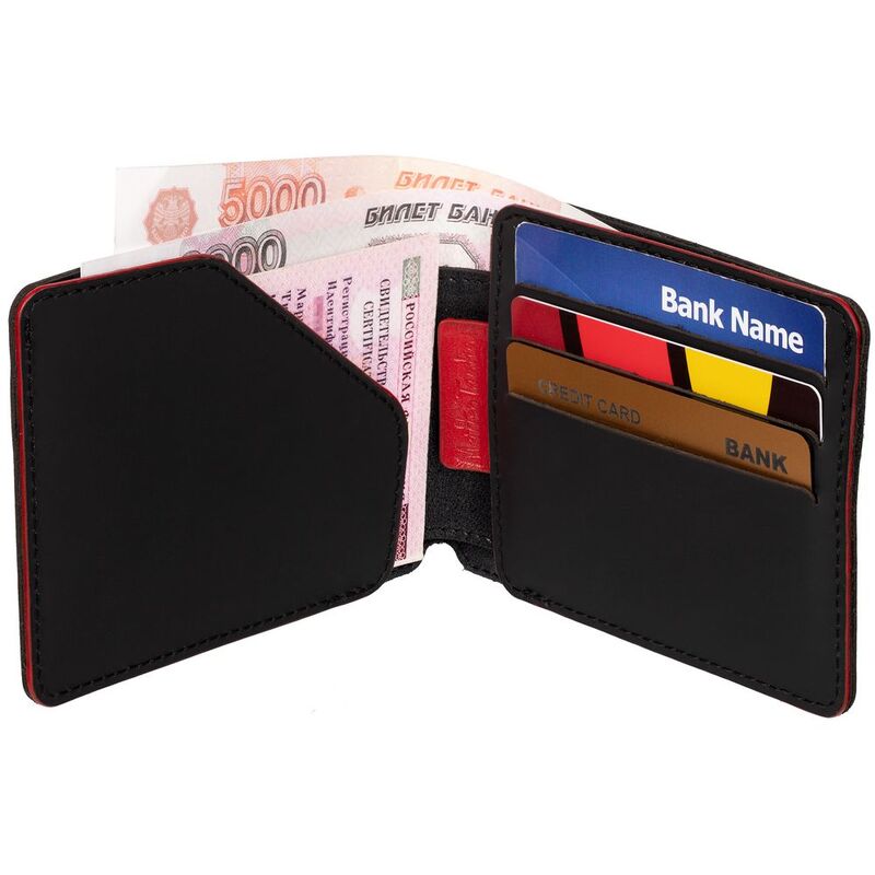 Портмоне Arrival, черное с красным арт.16154.35