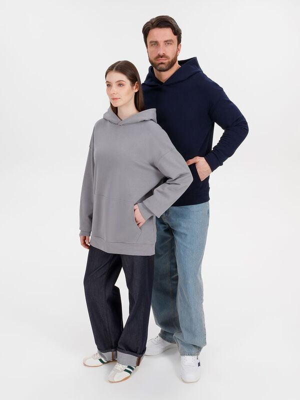 Худи оверсайз унисекс Outshine, темно-синее арт.15029.44