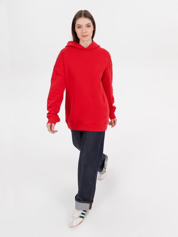 Худи оверсайз унисекс Outshine, красное арт.15029.50