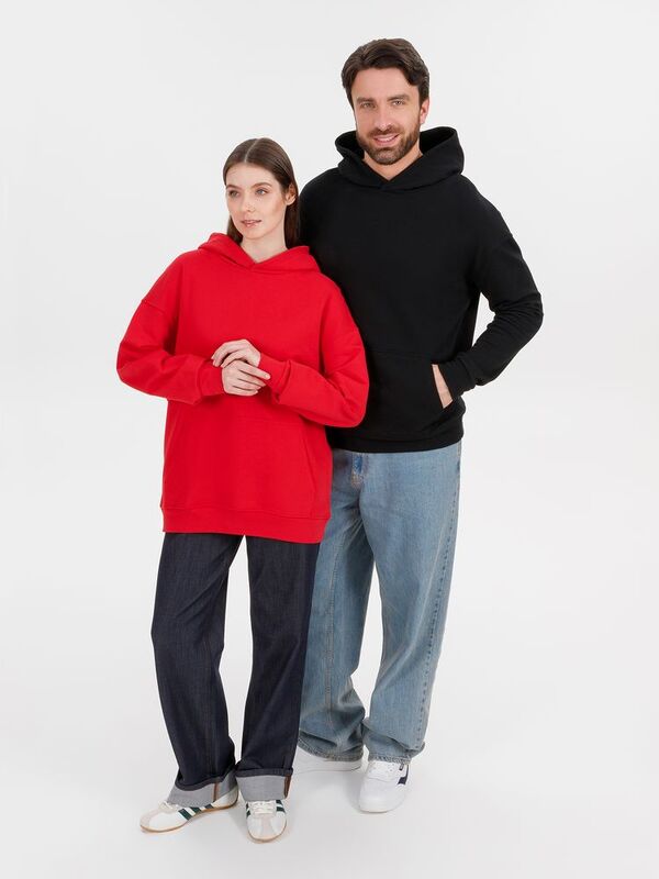 Худи оверсайз унисекс Outshine, красное арт.15029.50