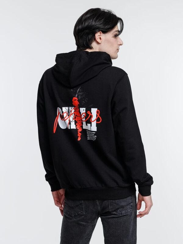 Худи унисекс с карманом на груди Chest Pocket, черное арт.15501.30