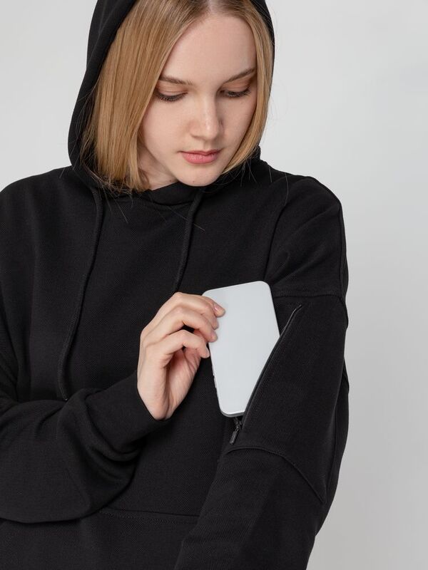 Худи унисекс Hand Some, черное арт.15502.30