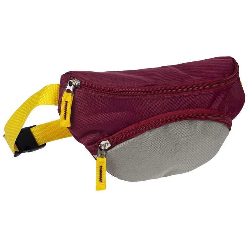Поясная сумка детская Kiddo, бордовая с серым арт.16182.02