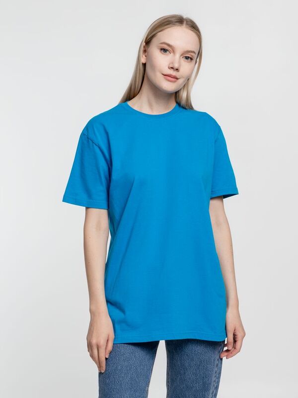 Футболка унисекс T-Bolka 160, бирюзовая арт.6140.42