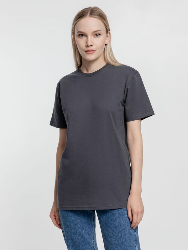 Футболка унисекс T-Bolka 160, темно-серая (графит) арт.6140.10