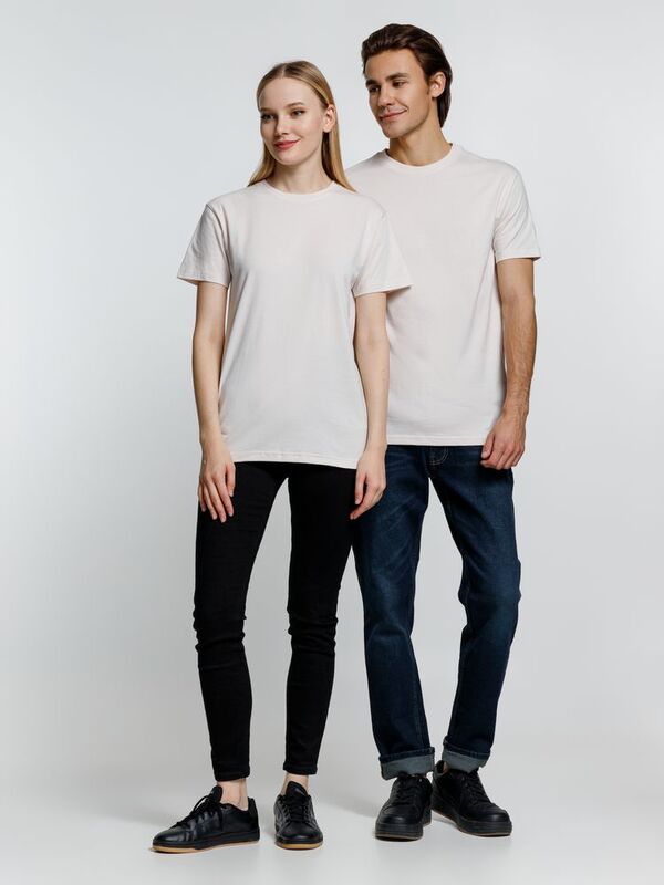 Футболка унисекс T-Bolka 160, молочно-белая арт.6140.62