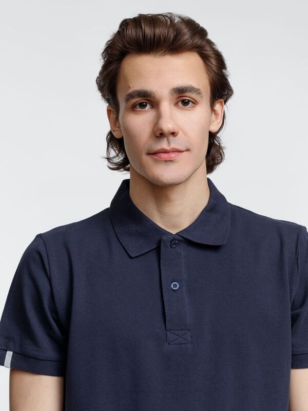 Рубашка поло мужская Virma Premium, темно-синяя арт.11145.40