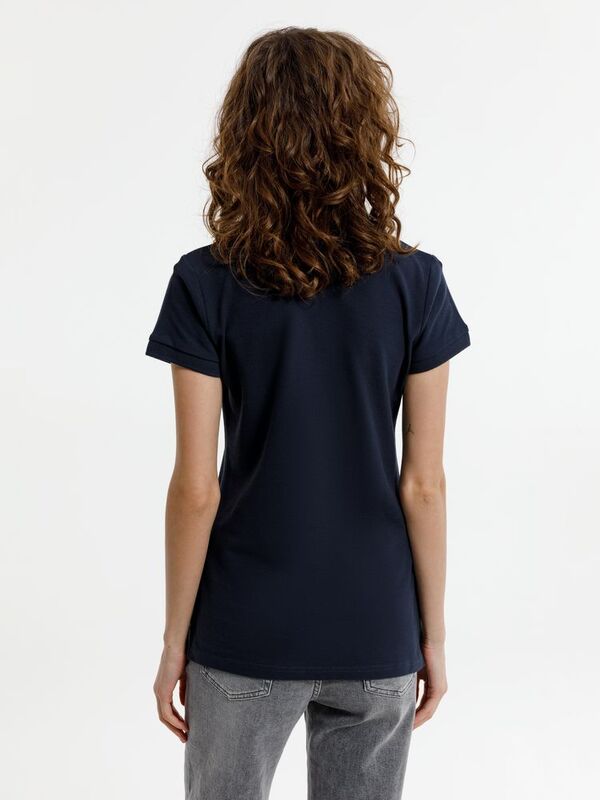 Рубашка поло женская Virma Premium Lady, темно-синяя арт.11146.40