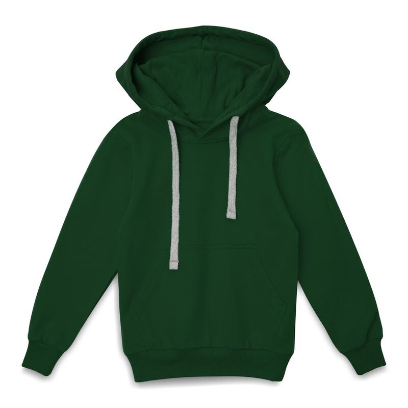 Толстовка с капюшоном детская Kirenga Kids, темно-зеленая арт.11147.90