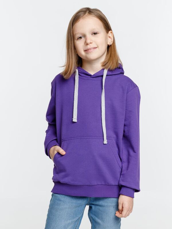 Толстовка с капюшоном детская Kirenga Kids, фиолетовая арт.11147.78