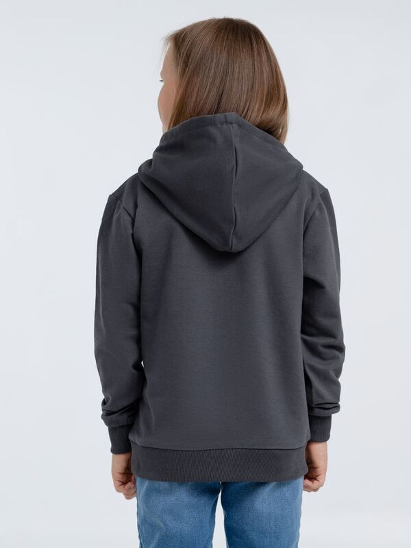 Толстовка с капюшоном детская Kirenga Kids, темно-серая (графит) арт.11147.10
