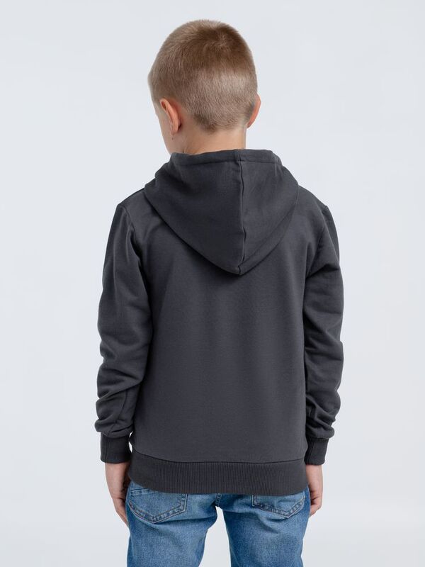 Толстовка с капюшоном детская Kirenga Kids, темно-серая (графит) арт.11147.10