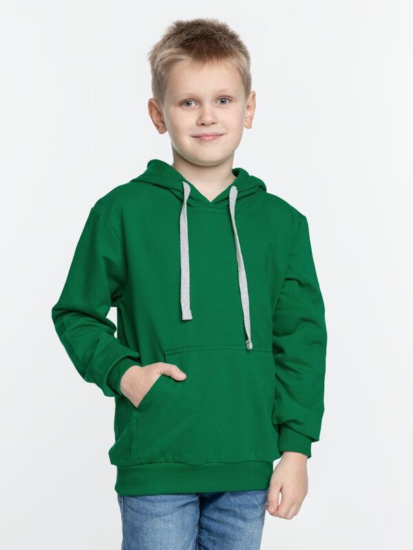 Толстовка с капюшоном детская Kirenga Kids, зеленая арт.11147.92