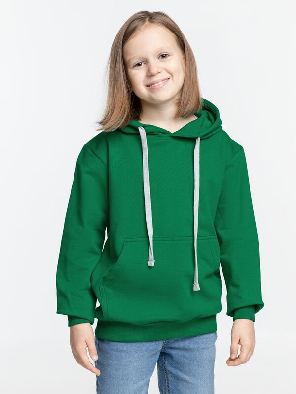 Толстовка с капюшоном детская Kirenga Kids, зеленая арт.11147.92