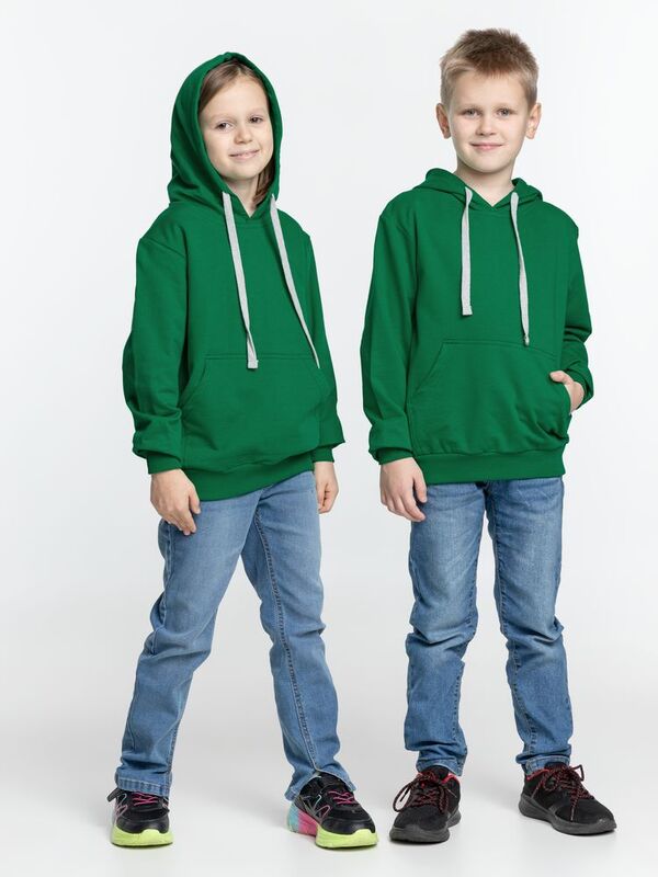 Толстовка с капюшоном детская Kirenga Kids, зеленая арт.11147.92