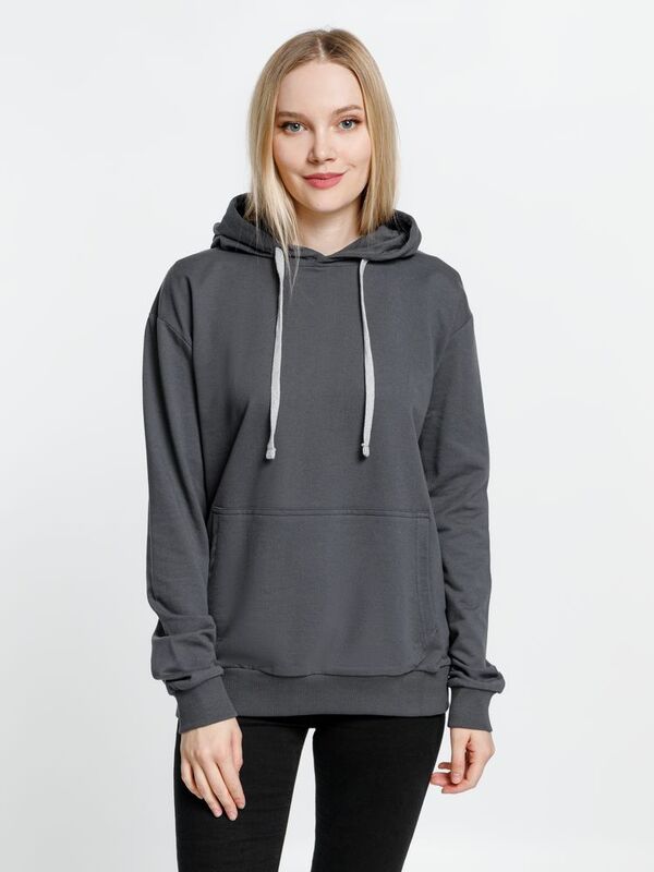 Толстовка с капюшоном Kirenga, темно-серая (графит) арт.6894.10